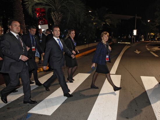Russian President Dmitry Medvedev attends G20 summit in Cannes