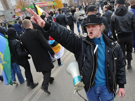 "Russian march" rally in Moscow