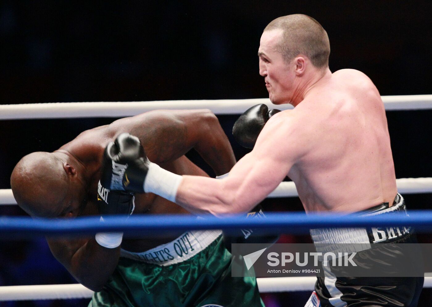 Boxing. Bout between Denis Lebedev and James Toney