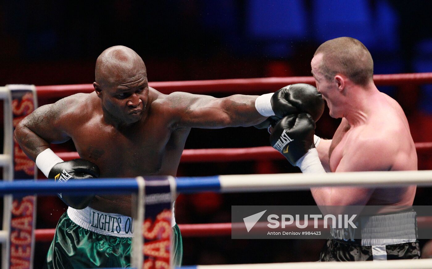 Boxing. Bout between Denis Lebedev and James Toney