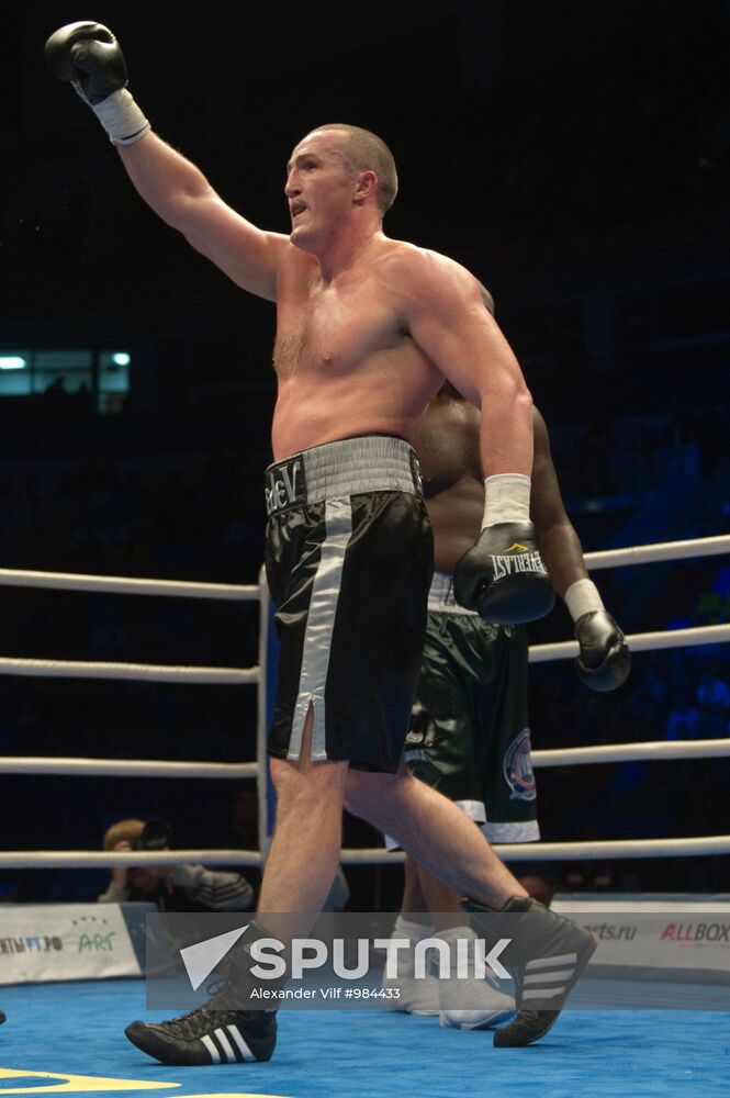 Boxing. Bout between Denis Lebedev and James Toney