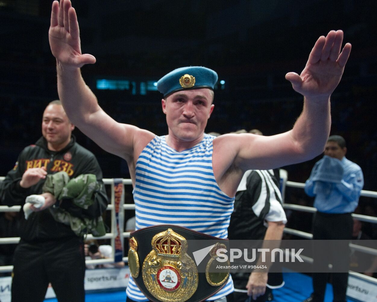Boxing. Bout between Denis Lebedev and James Toney