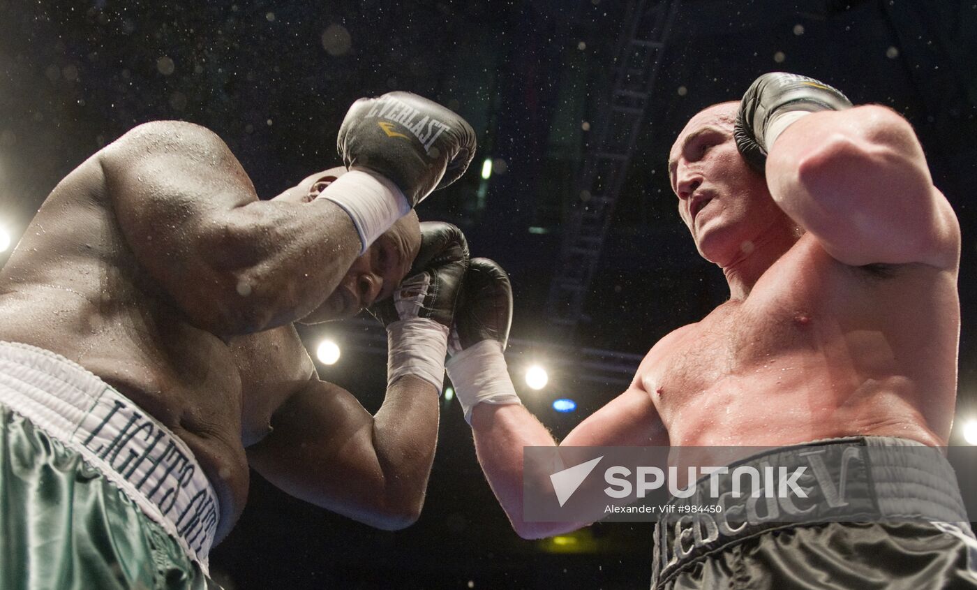 Boxing. Bout between Denis Lebedev and James Toney