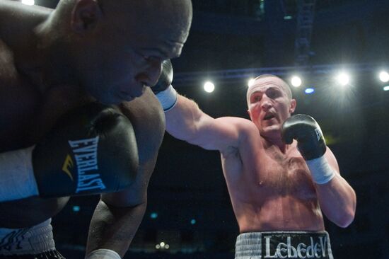 Boxing. Bout between Denis Lebedev and James Toney