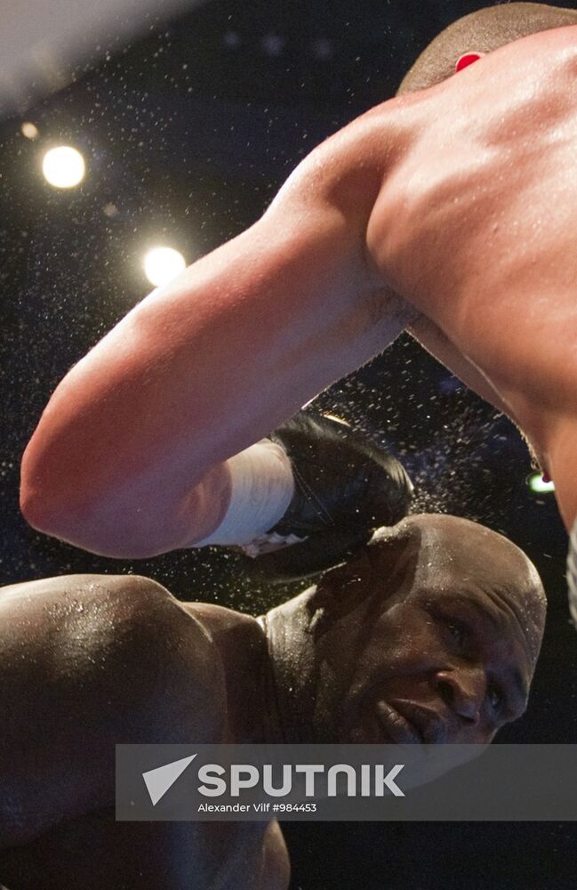 Boxing. Bout between Denis Lebedev and James Toney