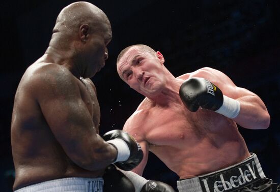 Boxing. Bout between Denis Lebedev and James Toney