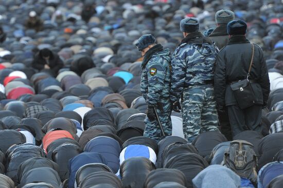 Russian Muslims celebrate Eid al-Adha in Moscow