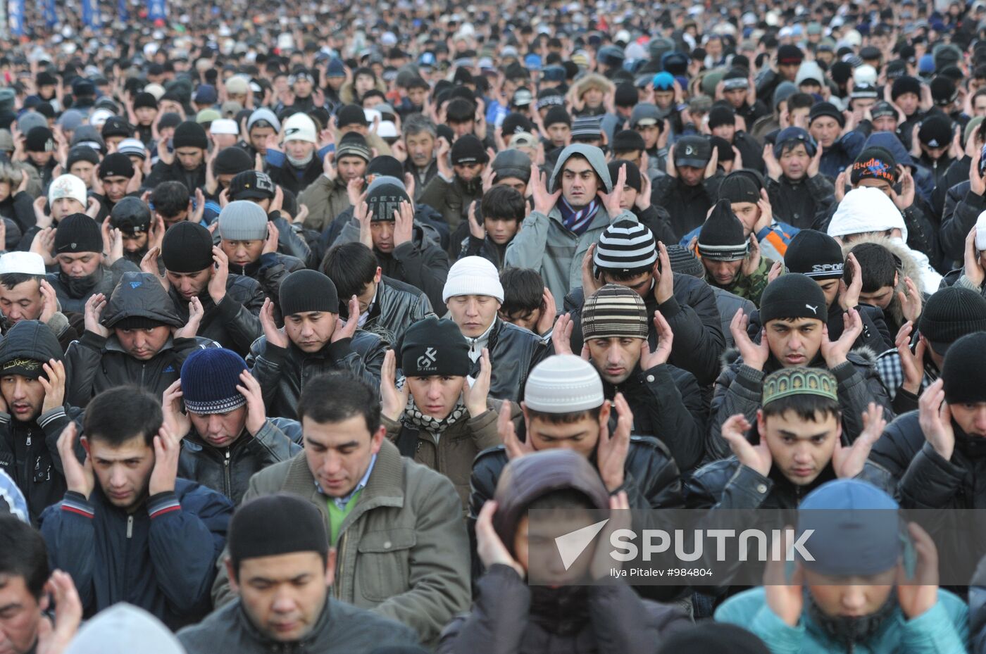 Russian Muslims celebrate Eid al-Adha in Moscow