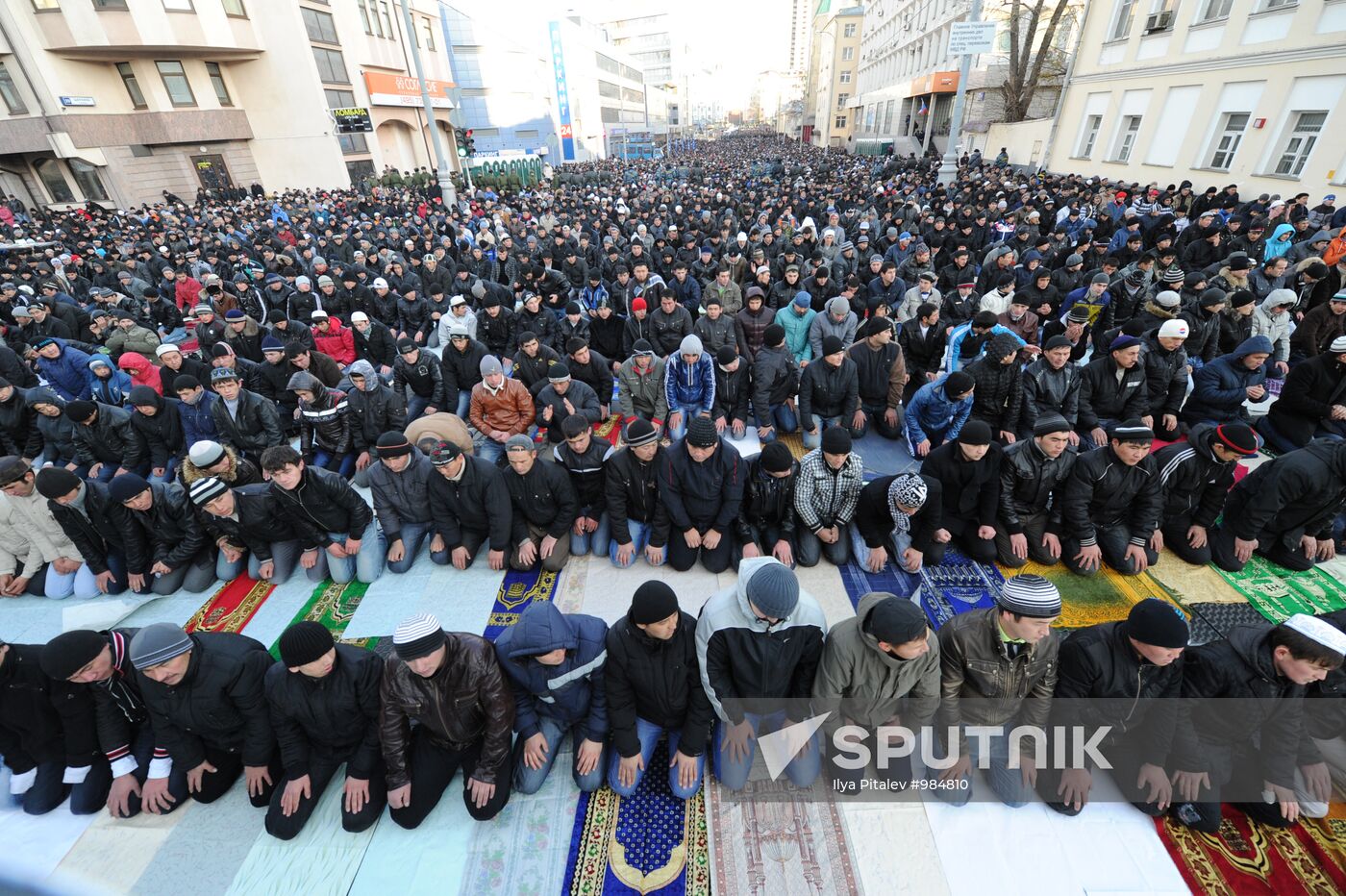 Russian Muslims celebrate Eid al-Adha in Moscow