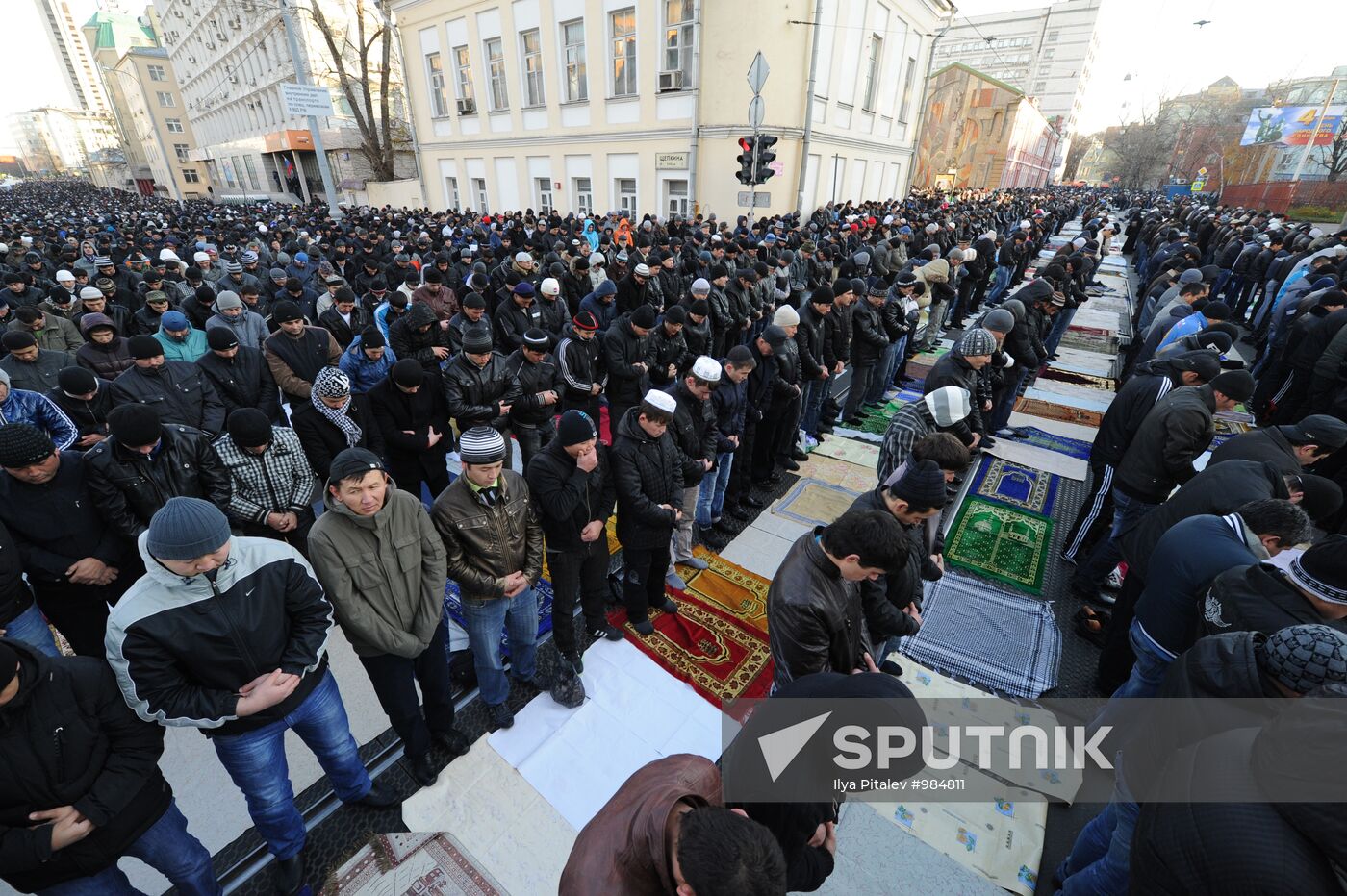 Russian Muslims celebrate Eid al-Adha in Moscow