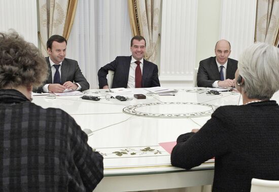 D.Medvedev meets with C.Lagarde