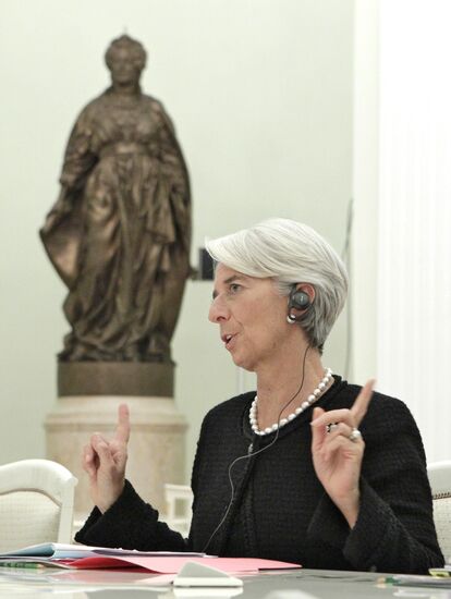 D.Medvedev meets with C.Lagarde