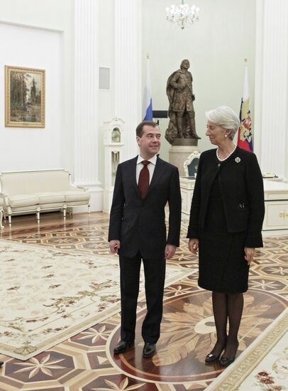 Dmitry Medvedev meets with Christine Lagarde