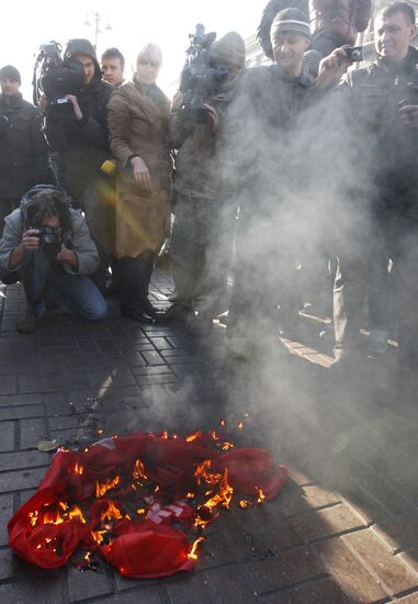 Rally on October Revolution anniversary in Kiev
