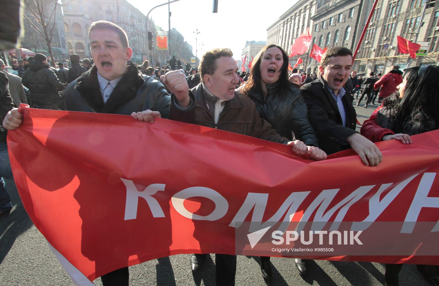 Rally on October Revolution anniversary in Kiev