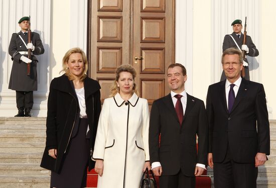 Dmitry Medvedev on official visit to Germany