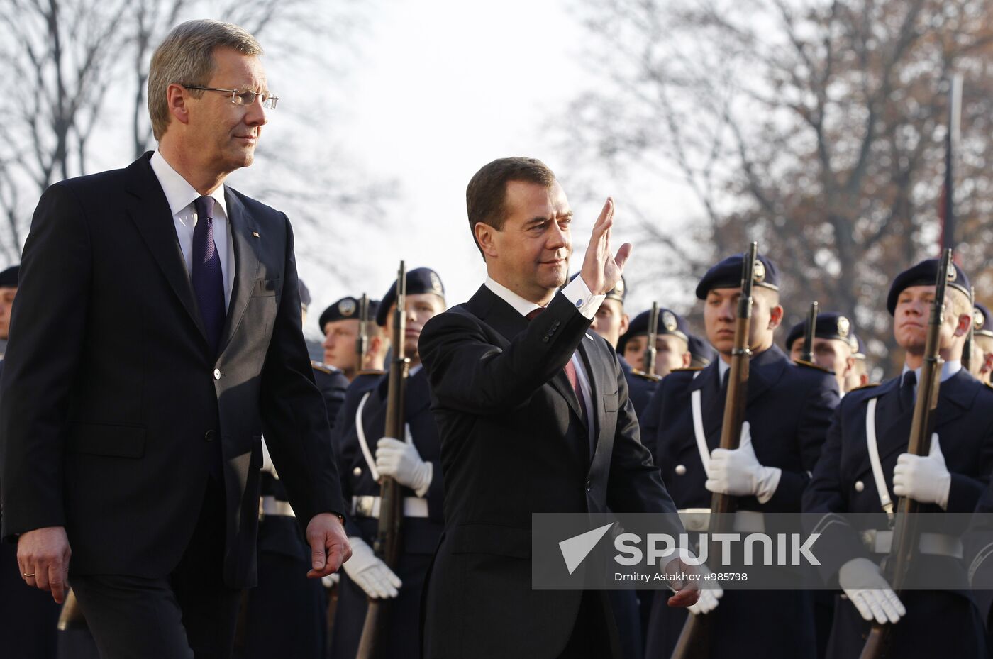 Dmitry Medvedev on official visit to Germany