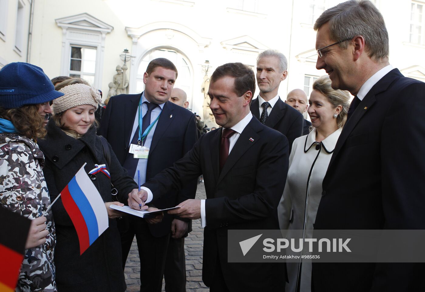 Dmitry Medvedev arrives in Germany on official visit