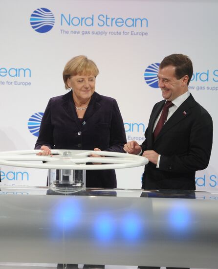 Dmitry Medvedev attends Nord Stream pipeline commissioning