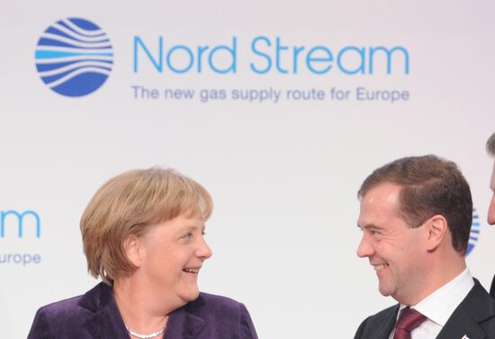 Dmitry Medvedev attends Nord Stream pipeline commissioning