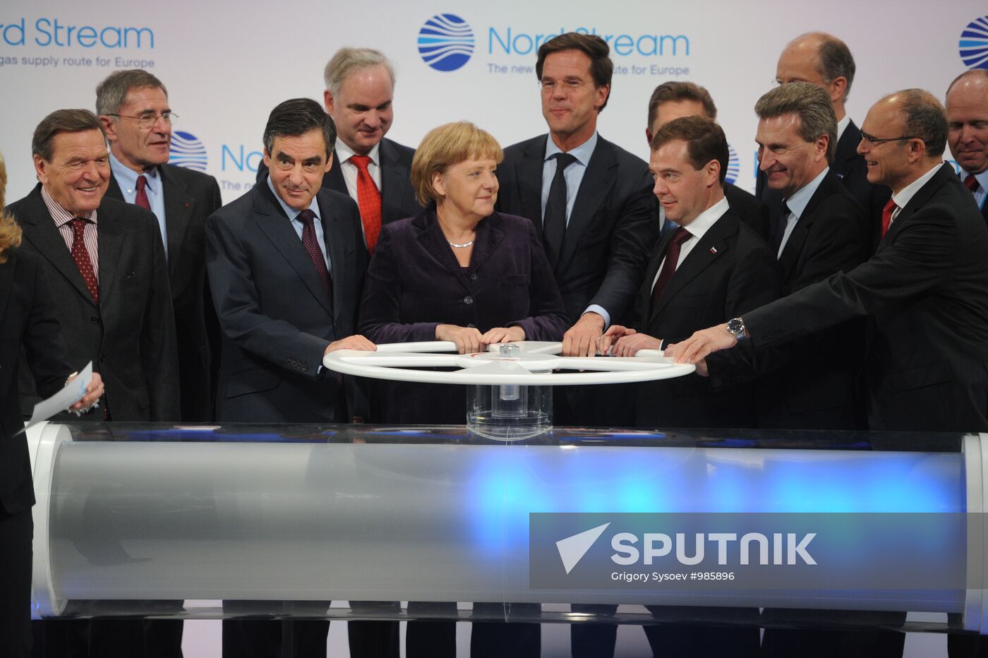 Dmitry Medvedev attends Nord Stream pipilene commissioning
