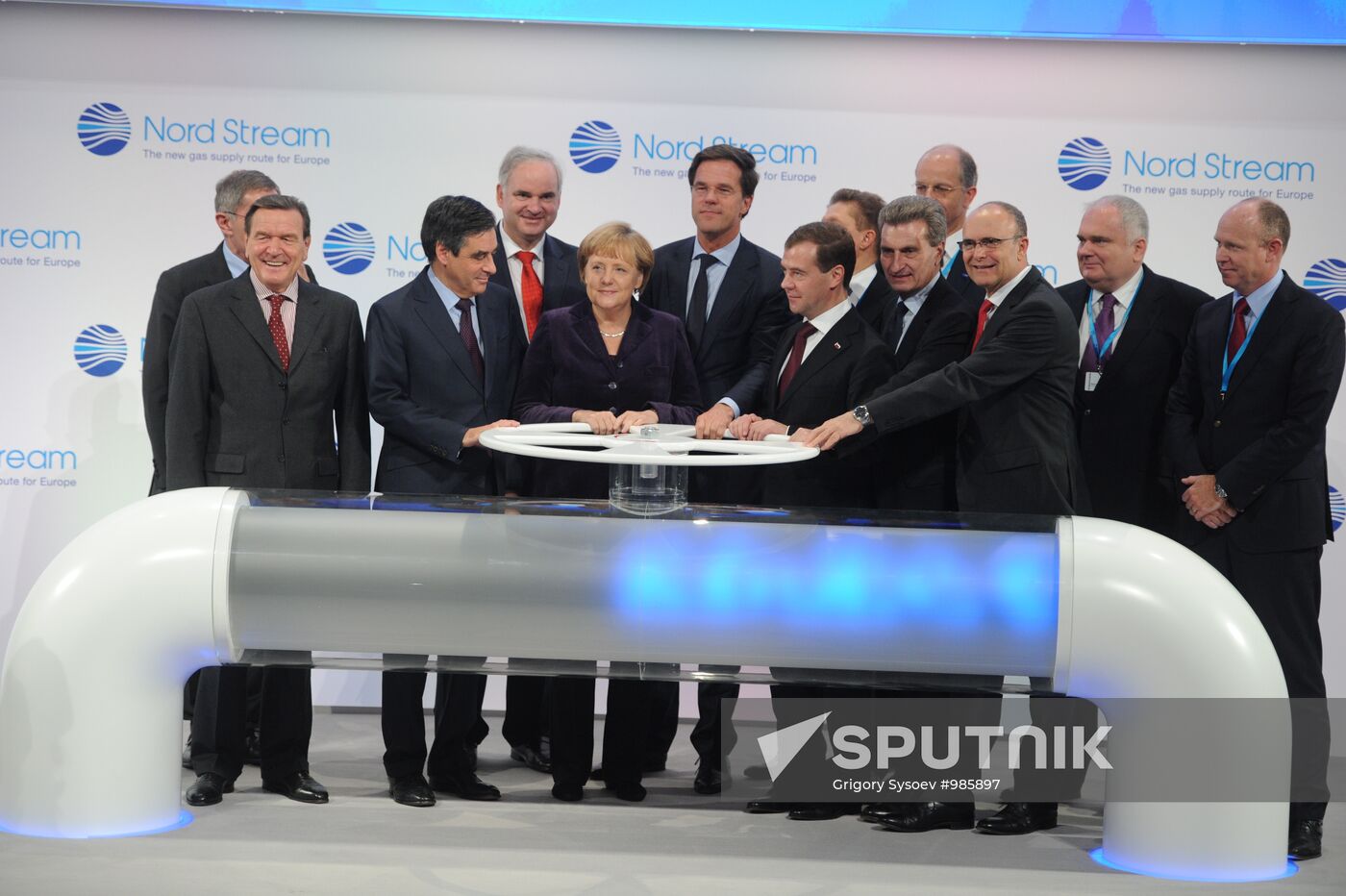 Dmitry Medvedev attends Nord Stream pipilene commissioning