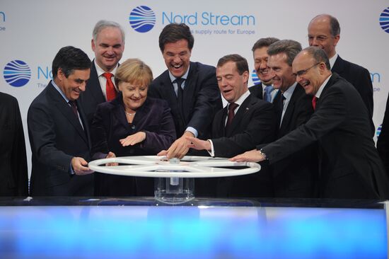 Dmitry Medvedev attends Nord Stream pipilene commissioning