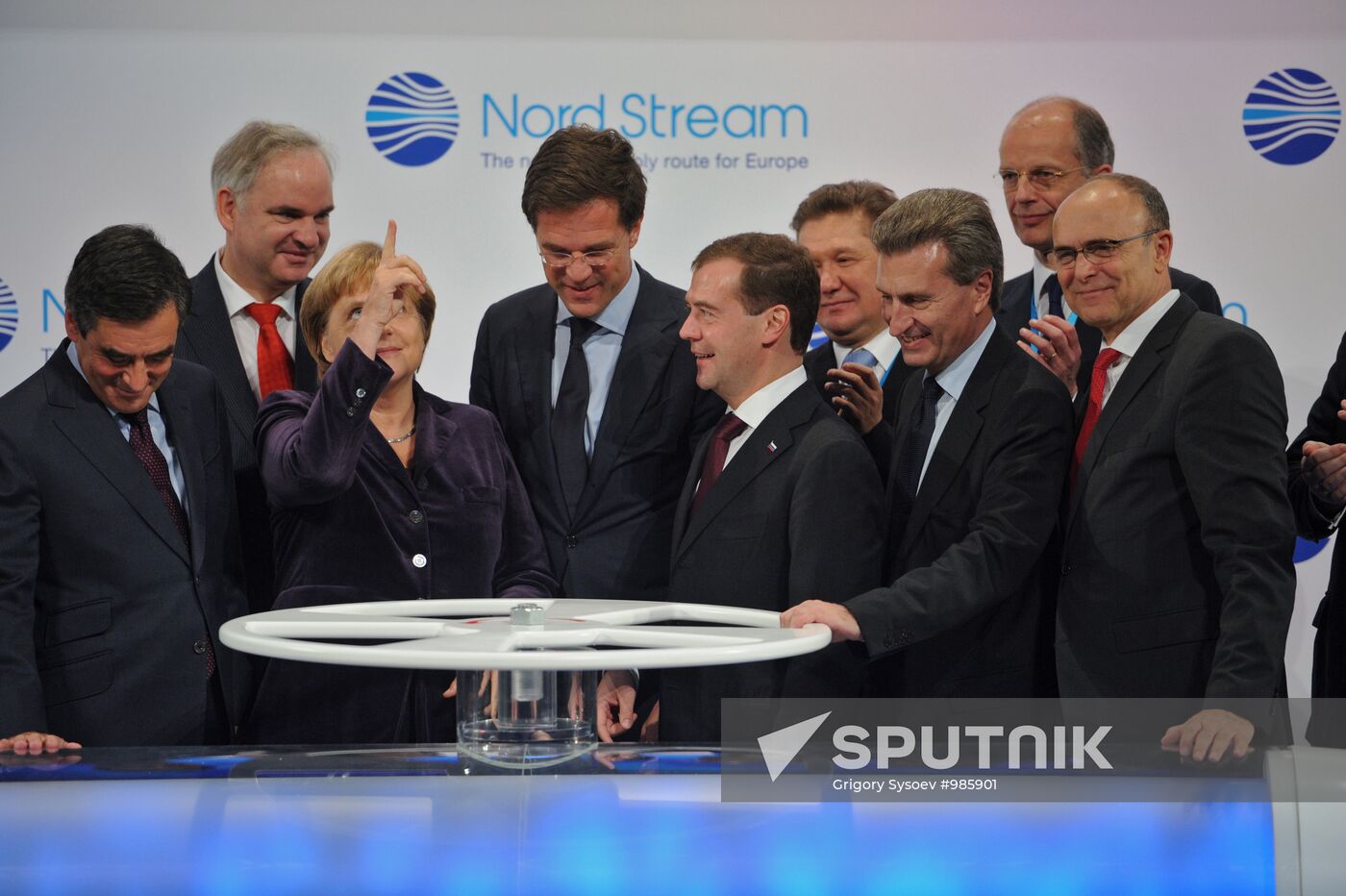 Dmitry Medvedev attends Nord Stream pipilene commissioning