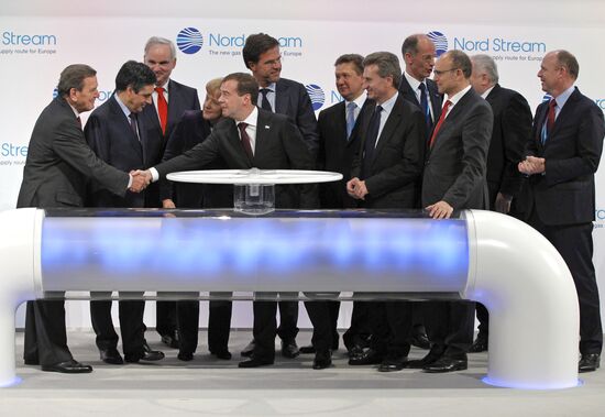 Dmitry Medvedev attends Nord Stream pipeline commissioning
