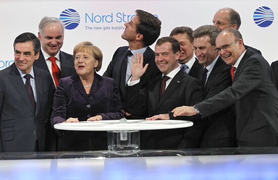 Dmitry Medvedev attends Nord Stream pipeline commissioning