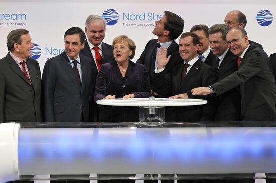 Dmitry Medvedev attends Nord Stream pipeline commissioning
