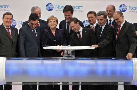 Dmitry Medvedev attends Nord Stream pipeline commissioning