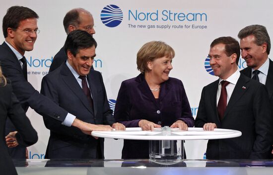 Dmitry Medvedev attends Nord Stream pipeline commissioning