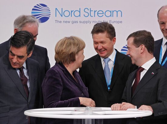Dmitry Medvedev attends Nord Stream pipeline commissioning