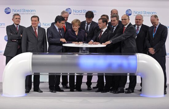 Dmitry Medvedev attends Nord Stream pipeline commissioning