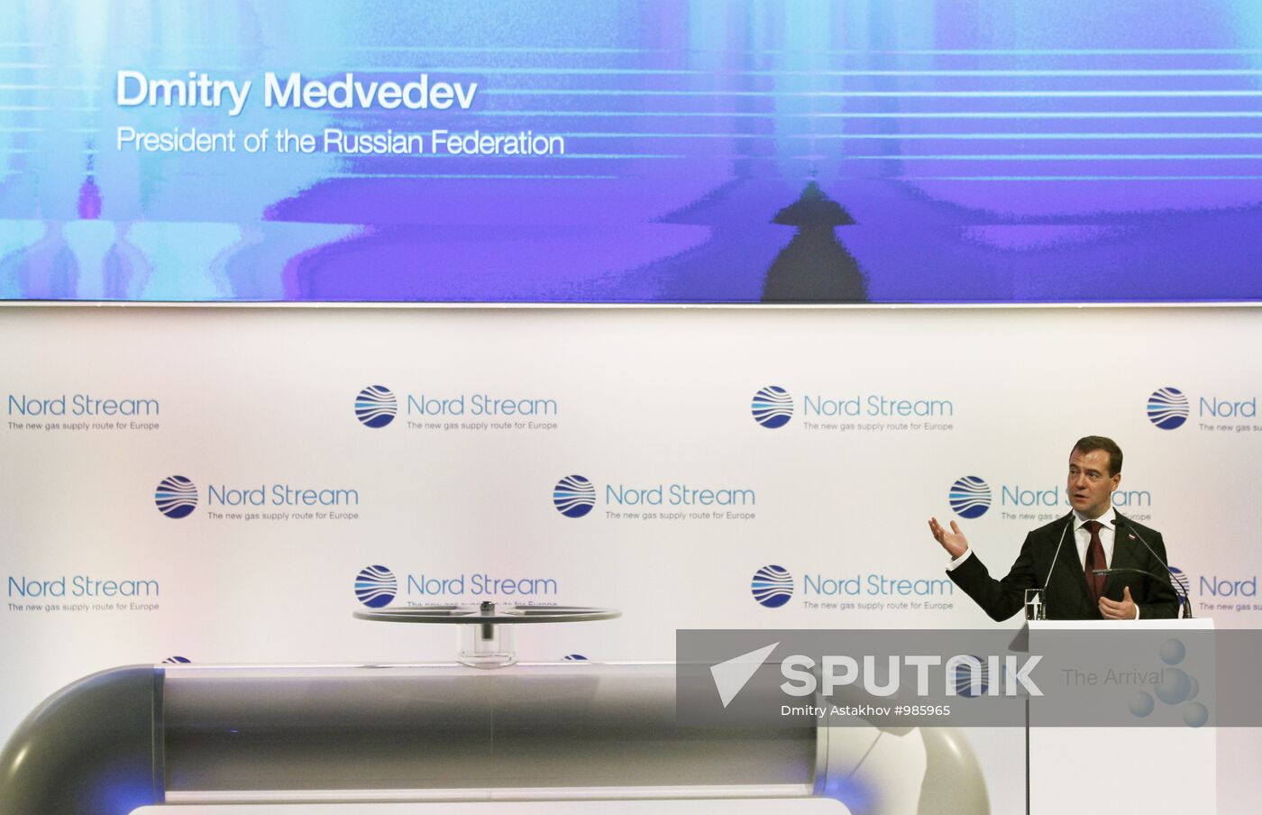 Dmitry Medvedev attends Nord Stream pipeline commissioning