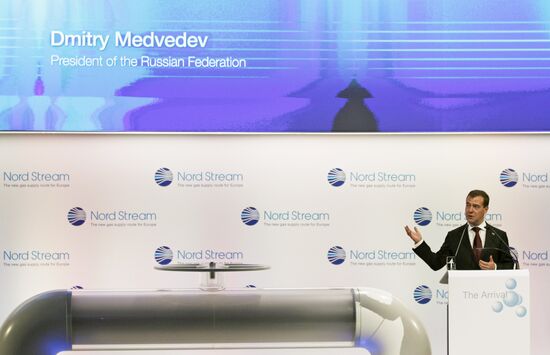 Dmitry Medvedev attends Nord Stream pipeline commissioning