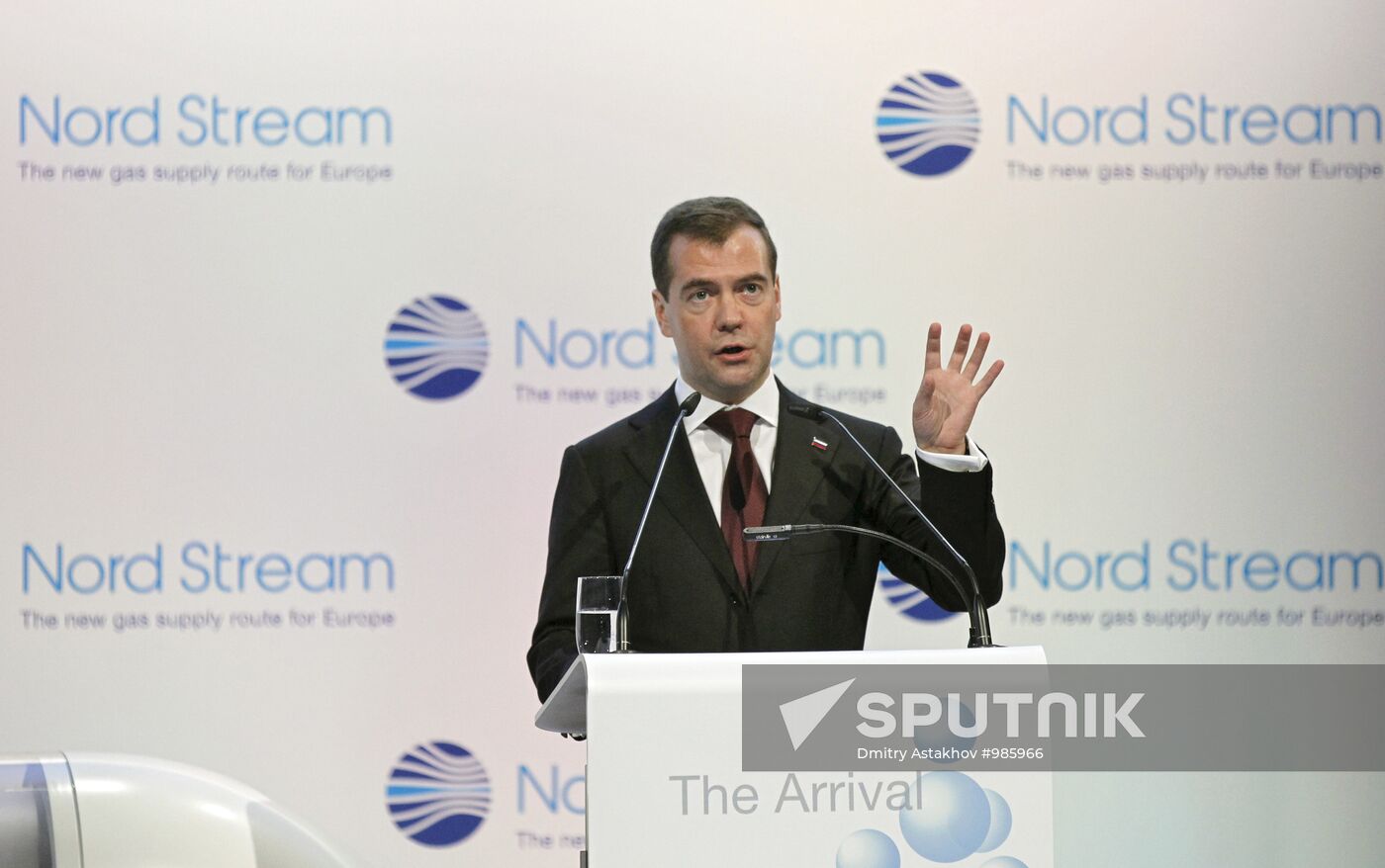 Dmitry Medvedev attends Nord Stream pipeline commissioning