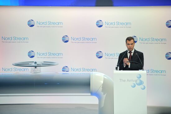 Dmitry Medvedev attends Nord Stream pipeline commissioning