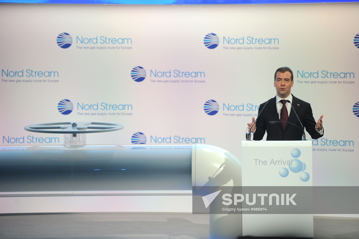 Dmitry Medvedev attends Nord Stream pipeline commissioning