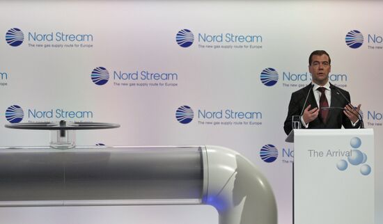 Dmitry Medvedev attends Nord Stream pipeline commissioning
