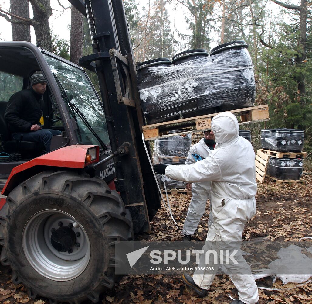 Elimination of Slonimsky obsolete pesticide burial site