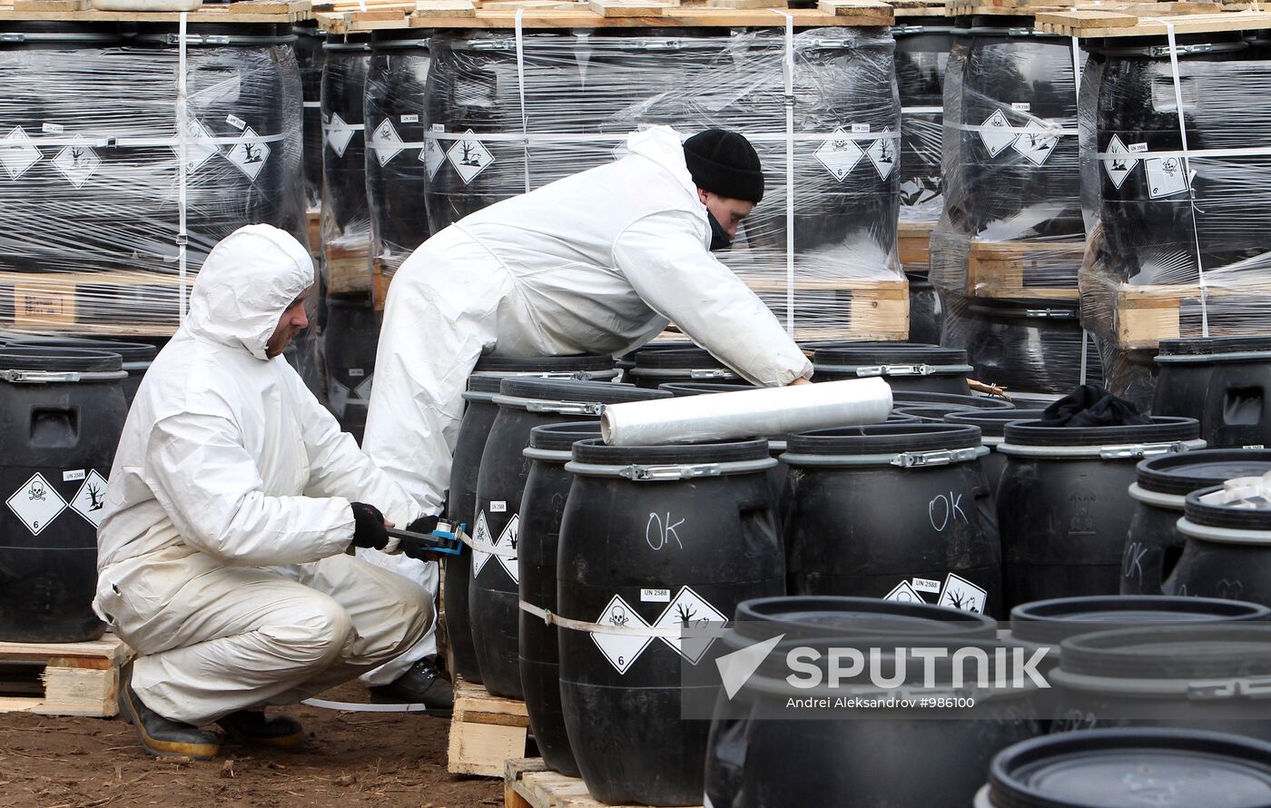 Elimination of Slonimsky obsolete pesticide burial site
