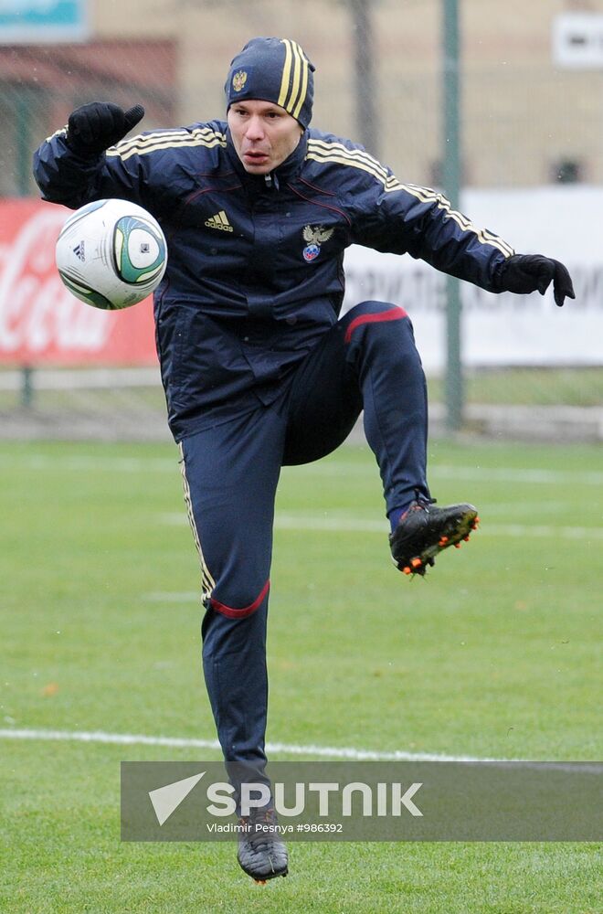 Football. Training session of Russian national team