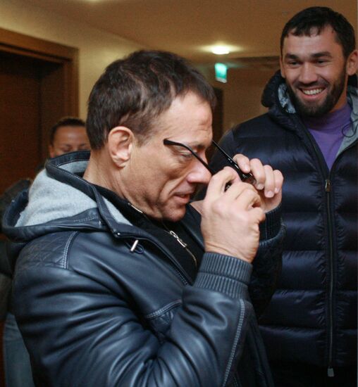 Hollywood actor Jean-Claude Van Damme in Grozny