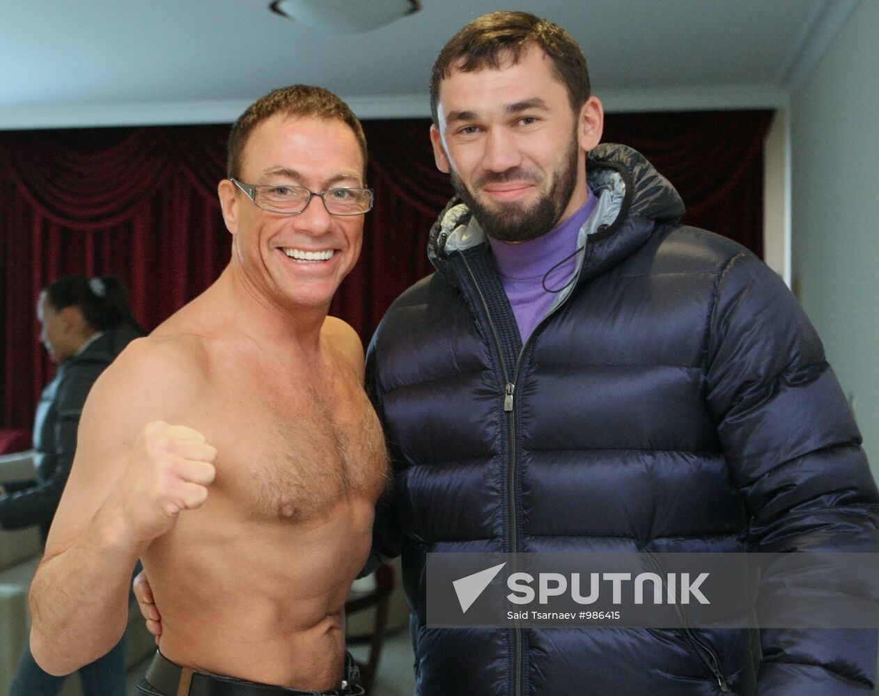Hollywood actor Jean-Claude Van Damme in Grozny