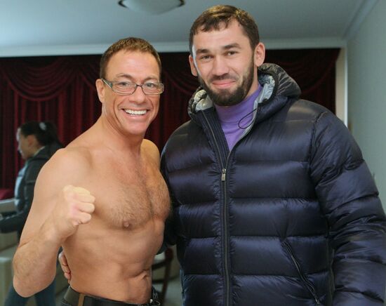 Hollywood actor Jean-Claude Van Damme in Grozny