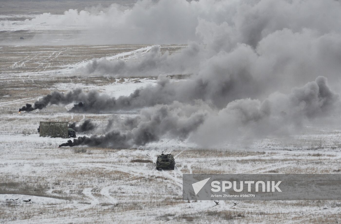 Military units of Shihanskoe garrison conduct exercises