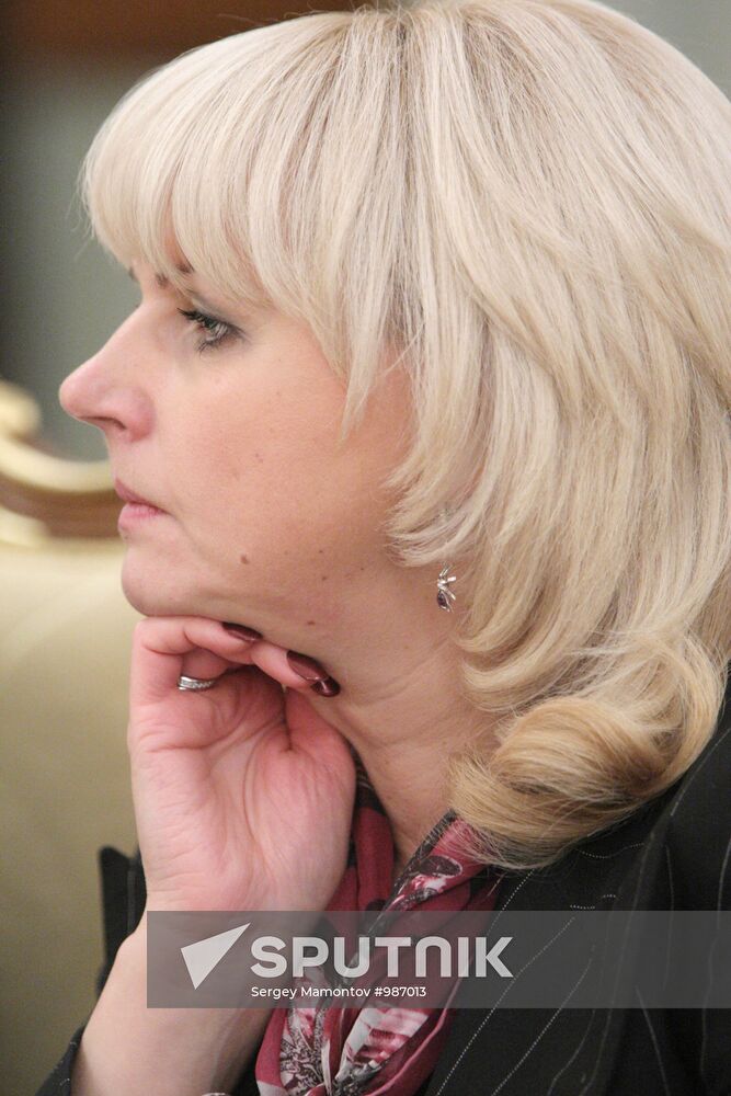 Vladimir Putin conducts Government Presidium meeting