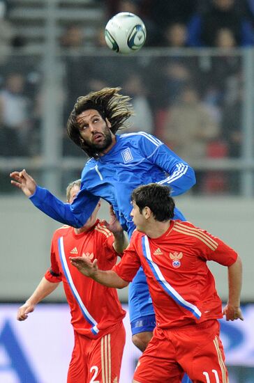 Friendly football match: Greece vs. Russia